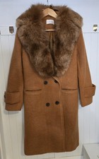 Brown Long Wool Coat With Real