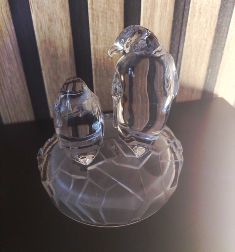 Clear glass penguin - clear,