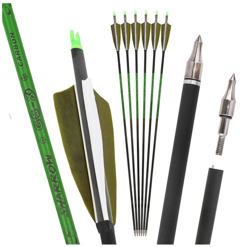12pc pure carbon arrows - 30",