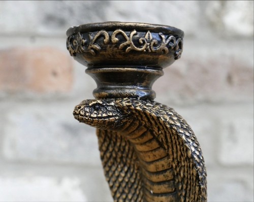 Cobra snake candlestick holder - cobra,