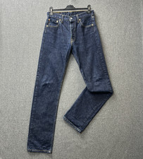 Levis 501 mens jeans size 30 blue denim straight leg button fly 100% cotton
