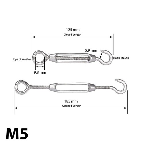 Turnbuckle wire tensioner - wire,