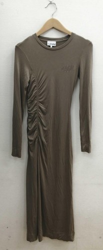 Ganni side gathered dress - dress, s