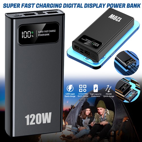 Power 50000mah bank 120w fast - power,