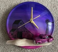 Chevy Pick Up Truck Hand Painted Clock Art Retro Vintage Classic Man Cave Bar