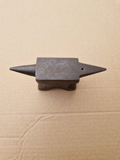 Antique vintage old small miniature jewelry hobby anvil with a star and letters