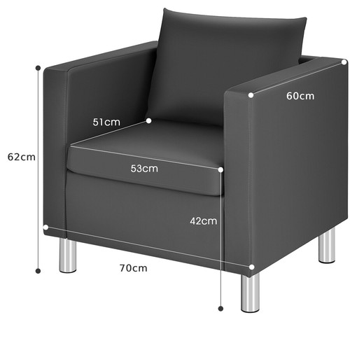 Single couch seat leather - single,