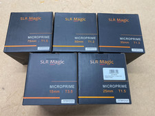 SLR Magic Microprimes set 15mm, 25mm, 35mm, 50mm, 75mm Sony E Mount