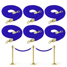 4 Feet Blue Velvet Stanchion