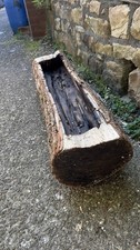 Rustic Tree Log Planter Hand