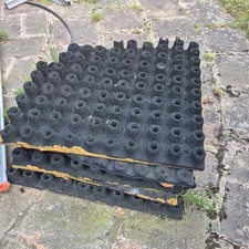 Pallet of Black Rubber Playground Mat Tile Children Play Area Swing Safety 30mm