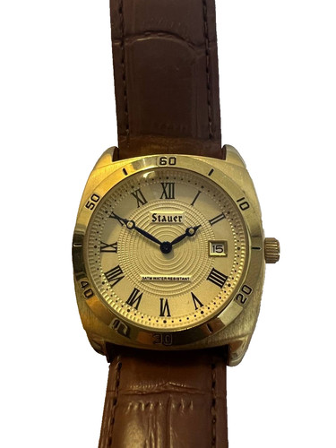 Stauer watch mens gold - mens, tone