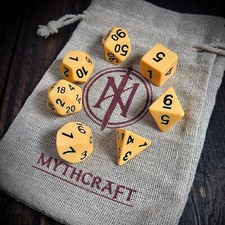 Yellow Matte Dice | Retro