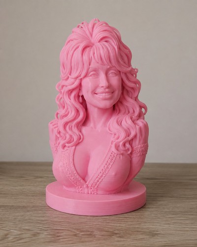 Dolly parton bust statue - parton, pink