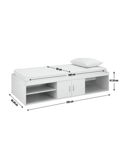 Single white cabin bed - cabin,