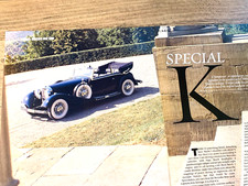 MERCEDES 500K CABRIOLET 500 K 1930s FRAMEABLE ART ORIGINAL CAR ROAD TEST REVIEW