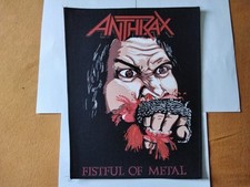 ANTHRAX  BACKPATCH Original 80er Vintage Rückenaufnäher 36x30x25 Thrash  Metal