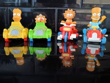 The Simpsons Vintage Car Trike Bundle x4 Bart & Lisa 2x Wind Up Rare Vehicles