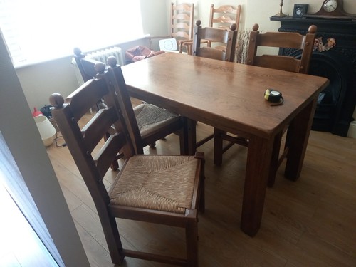 Solid oak table and - table,