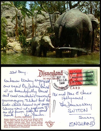 Disneyland elephant playful - disneyland,