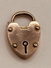 Antique 9ct Gold Heart Padlock