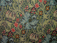 William Morris Golden Lily Blue Tapestry Curtain Upholstery Cushion Blind Fabric