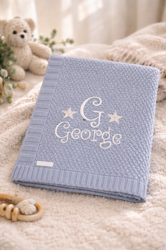 Personalised baby boys - baby, knitted