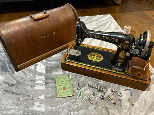 Singer hand crank sewing - hand,