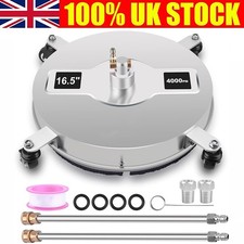 16.5" Pressure Washer Surface Cleaner Rotary Flat Patio Cleaner Stainless Steel