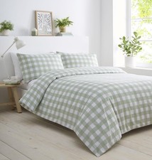 Gingham duvet set quilt cover