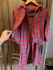 Girls Red Plaid Checked Cosy