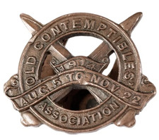 World War One Old Contemptibles Association Metal Lapel Brooch Badge