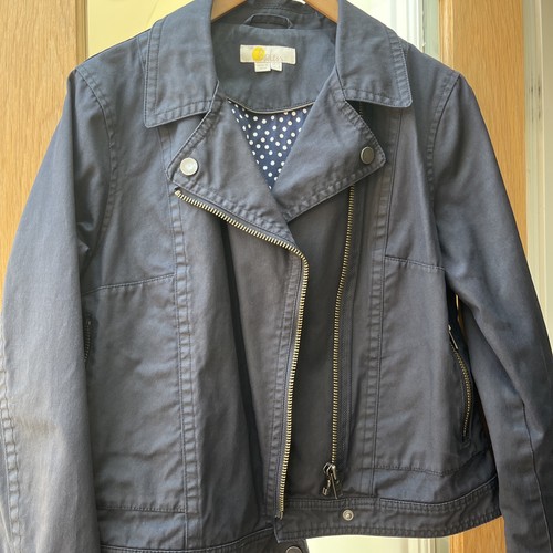 Boden navy waxed finish - waxed, cotton