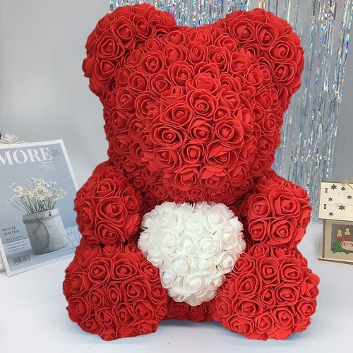 40cm red rose teddy - rose,