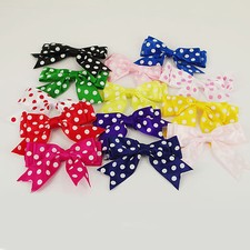 Spotty Bows Large Double Satin