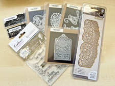 Crafters Companion BUNDLE of RUSTIC WEDDING Dies, Stamps & Embossing Folders