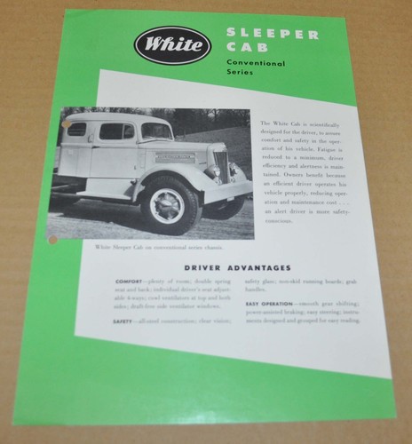 1955 white sleeper cab - cab, truck