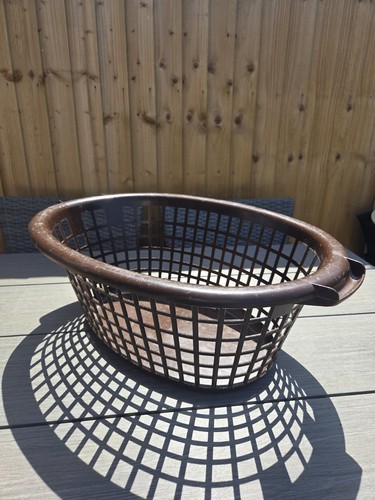 Vintage plastic oval brown - vintage,