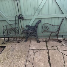 3 Pairs Garden Bench Ends Heavy Cast Iron Lions Head Bench Wrought Iron Steel 
