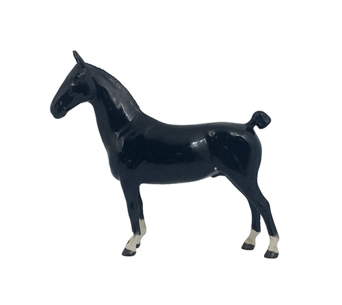 Beswick black hackney horse - black,