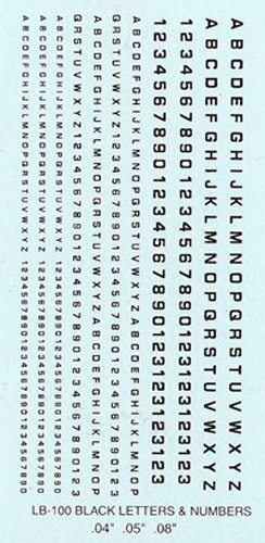 100 black letters - lb-100,