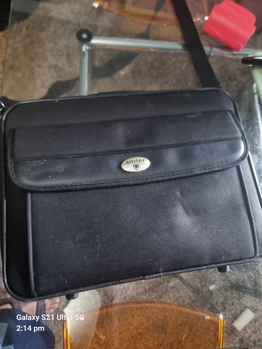 Antler black canvas laptop bag - laptop,