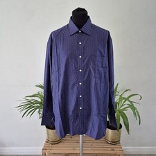 Pakeman Catto & Carter Check Shirt Purple Size 17.5 Classic Fit Smart New