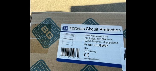 Metal consumer unit cu9 - bg,