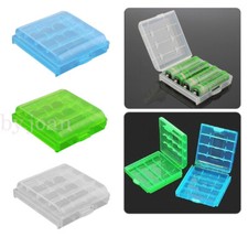 4/8x AA AAA Battery Batteries Storage Case Clear Holder Box Hard Plastic 5 Grid