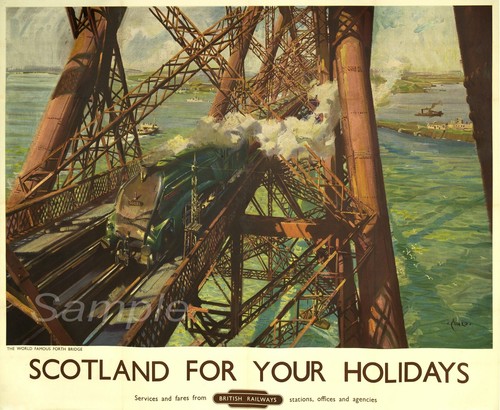Vintage forth bridge - vintage, scotland