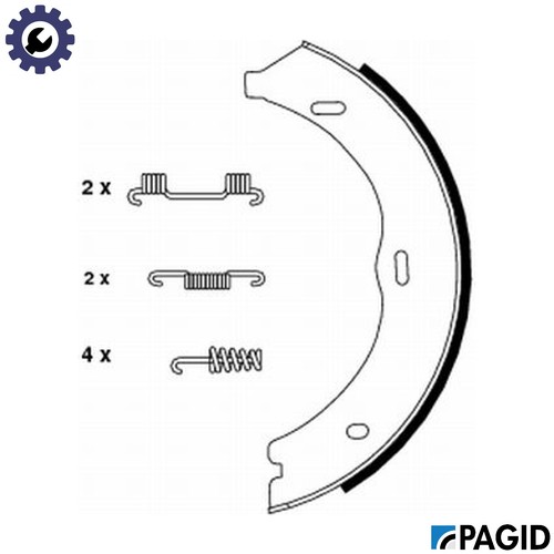 Brake shoe set parking - set,