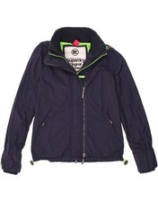 SUPERDRY Womens The Windcheater Windbreaker Jacket UK 12 Medium Navy Blue BE10