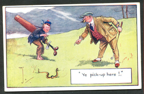 Comic golf pick - comic, pick-up