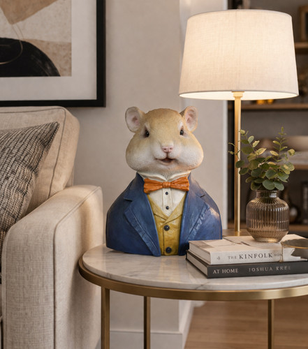 Vintage style mouse bust - style,